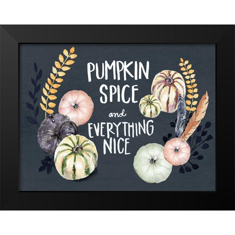 Harvest Blue Pumpkin I Black Modern Wood Framed Art Print by Parker, Jennifer Paxton