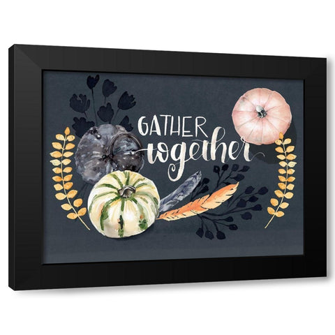 Harvest Blue Pumpkin II Black Modern Wood Framed Art Print by Parker, Jennifer Paxton