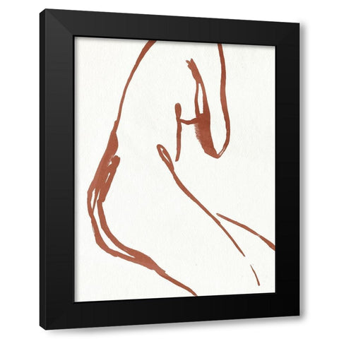 Curves I Black Modern Wood Framed Art Print by Parker, Jennifer Paxton