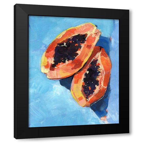Bold Papaya I Black Modern Wood Framed Art Print by Parker, Jennifer Paxton