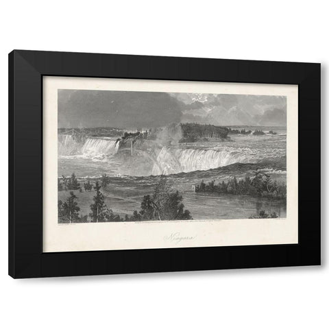 Niagara Black Modern Wood Framed Art Print with Double Matting by Bryant, William Cullen