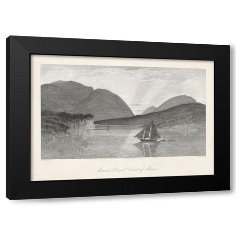 Mount Desert-Coast of Maine Black Modern Wood Framed Art Print by Bryant, William Cullen