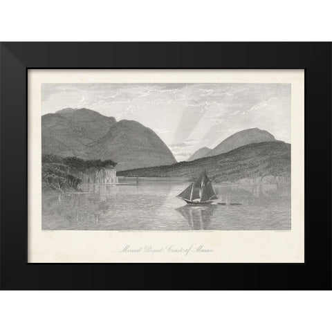 Mount Desert-Coast of Maine Black Modern Wood Framed Art Print by Bryant, William Cullen