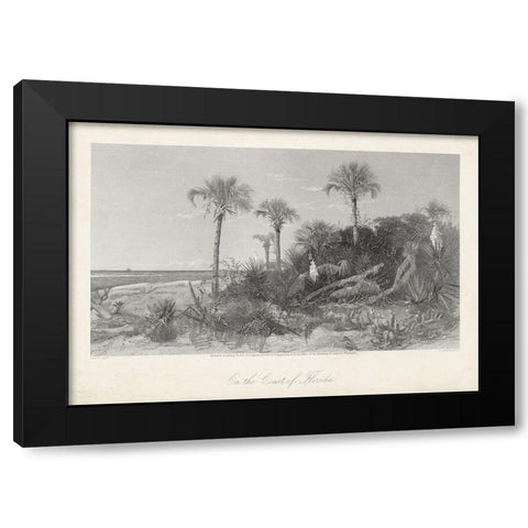 On the Coast of Florida Black Modern Wood Framed Art Print by Bryant, William Cullen