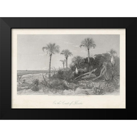 On the Coast of Florida Black Modern Wood Framed Art Print by Bryant, William Cullen