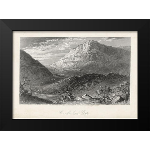 Cumberland Gap Black Modern Wood Framed Art Print by Bryant, William Cullen