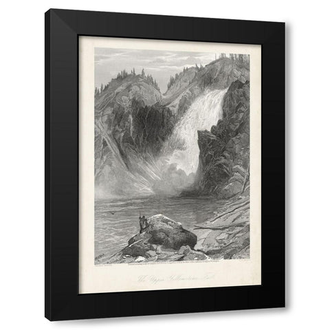 The Upper Yellowstone Falls Black Modern Wood Framed Art Print by Bryant, William Cullen