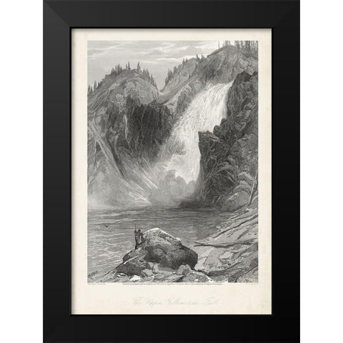 The Upper Yellowstone Falls Black Modern Wood Framed Art Print by Bryant, William Cullen