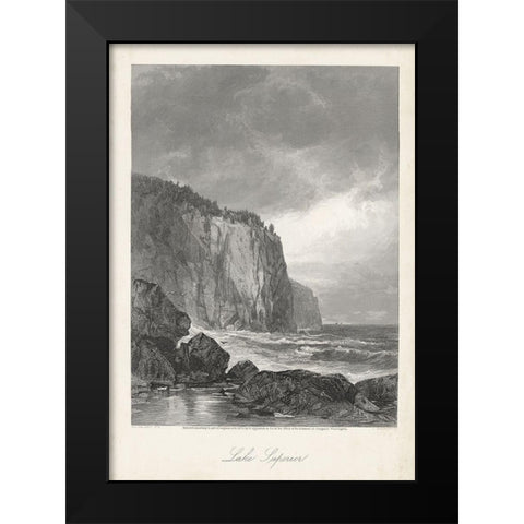 Lake Superior Black Modern Wood Framed Art Print by Bryant, William Cullen