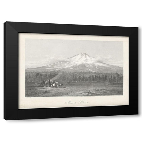 Mount Shasta Black Modern Wood Framed Art Print by Bryant, William Cullen