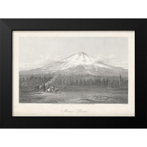 Mount Shasta Black Modern Wood Framed Art Print by Bryant, William Cullen