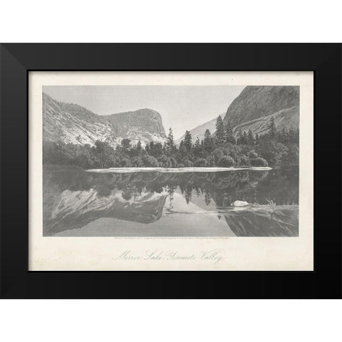 Mirror Lake-Yosemite Valley Black Modern Wood Framed Art Print by Bryant, William Cullen
