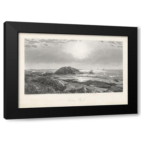Indian Rock Black Modern Wood Framed Art Print by Bryant, William Cullen