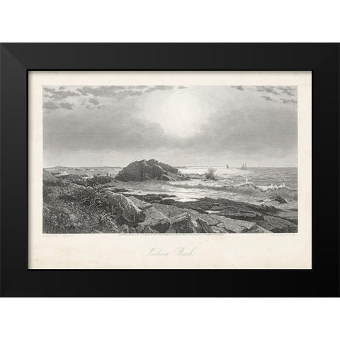 Indian Rock Black Modern Wood Framed Art Print by Bryant, William Cullen