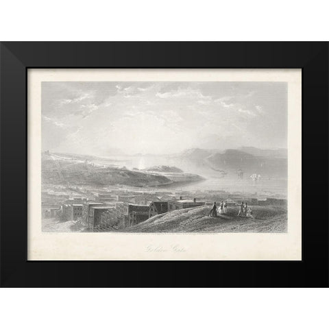 Golden Gate Black Modern Wood Framed Art Print by Bryant, William Cullen
