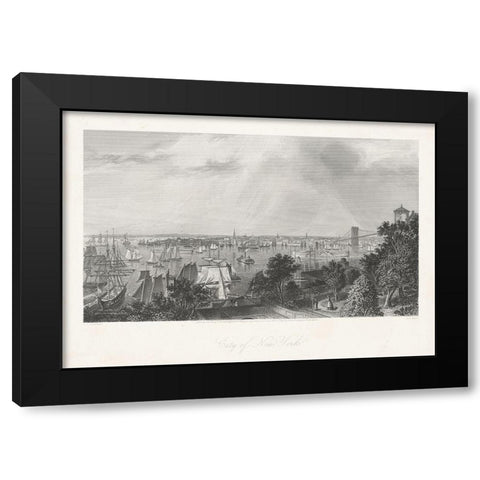 City of New York Black Modern Wood Framed Art Print by Bryant, William Cullen
