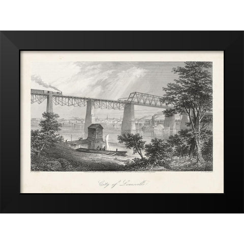 City of Louisville Black Modern Wood Framed Art Print by Bryant, William Cullen