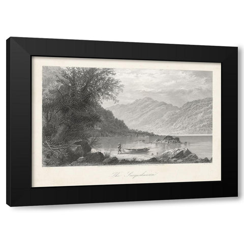 The Susquehanna Black Modern Wood Framed Art Print with Double Matting by Bryant, William Cullen