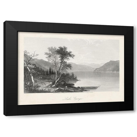 Lake George Black Modern Wood Framed Art Print with Double Matting by Bryant, William Cullen
