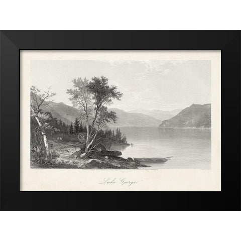 Lake George Black Modern Wood Framed Art Print by Bryant, William Cullen