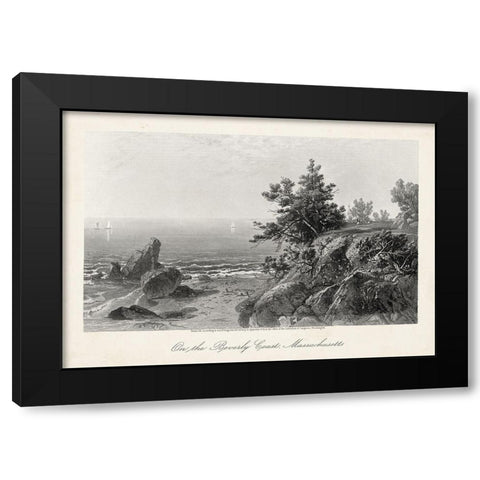 On the Beverly Coast-Massachusetts Black Modern Wood Framed Art Print with Double Matting by Bryant, William Cullen