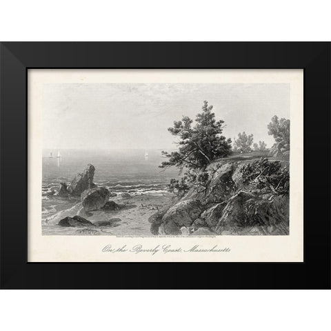 On the Beverly Coast-Massachusetts Black Modern Wood Framed Art Print by Bryant, William Cullen