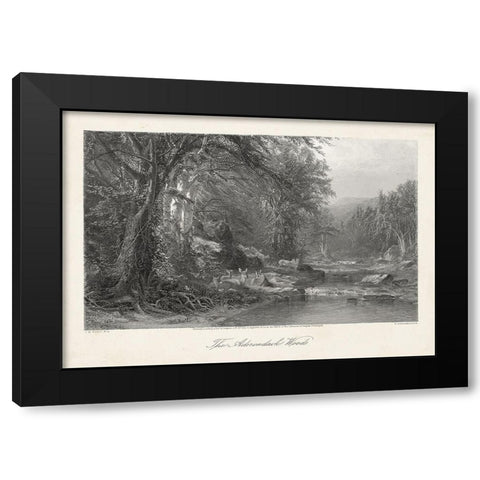The Adirondack Woods Black Modern Wood Framed Art Print with Double Matting by Bryant, William Cullen