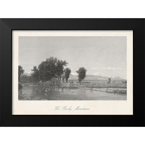 The Rocky Mountains Black Modern Wood Framed Art Print by Bryant, William Cullen