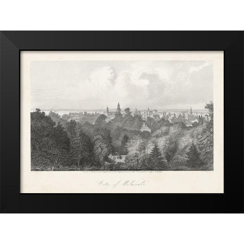 City of Milwaukee Black Modern Wood Framed Art Print by Bryant, William Cullen