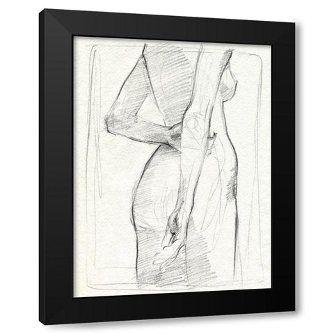 Demure I Black Modern Wood Framed Art Print by Parker, Jennifer Paxton