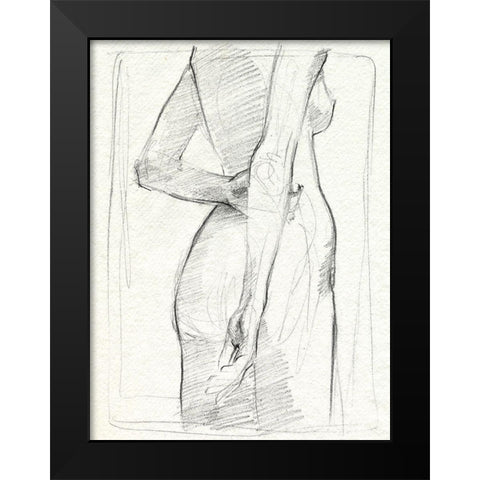 Demure I Black Modern Wood Framed Art Print by Parker, Jennifer Paxton