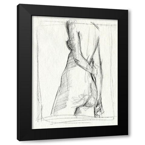 Demure II Black Modern Wood Framed Art Print by Parker, Jennifer Paxton