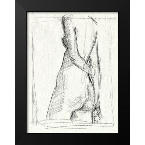 Demure II Black Modern Wood Framed Art Print by Parker, Jennifer Paxton