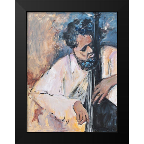 Listen to the Music I Black Modern Wood Framed Art Print by Stevens, Allayn