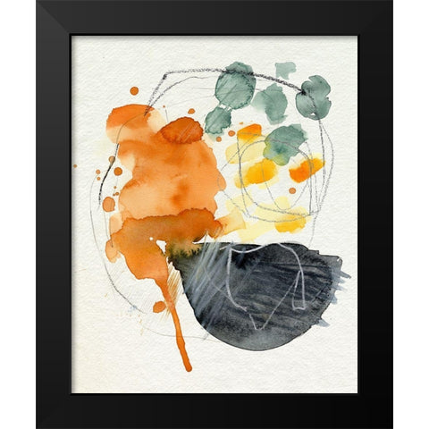 Splat II Black Modern Wood Framed Art Print by Parker, Jennifer Paxton