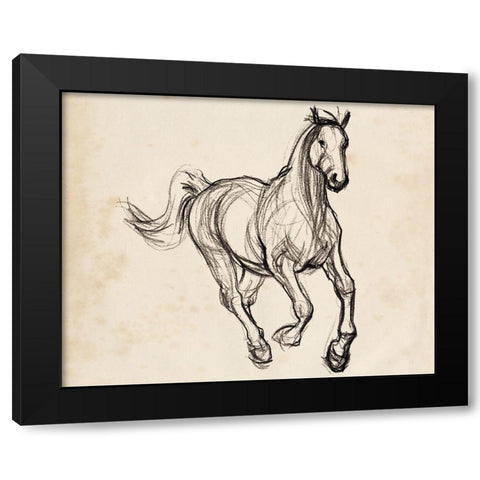 Gestural Apaloosa II Black Modern Wood Framed Art Print by Parker, Jennifer Paxton