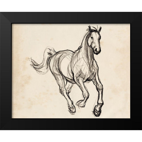 Gestural Apaloosa II Black Modern Wood Framed Art Print by Parker, Jennifer Paxton