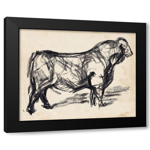 Black Angus I Black Modern Wood Framed Art Print by Parker, Jennifer Paxton