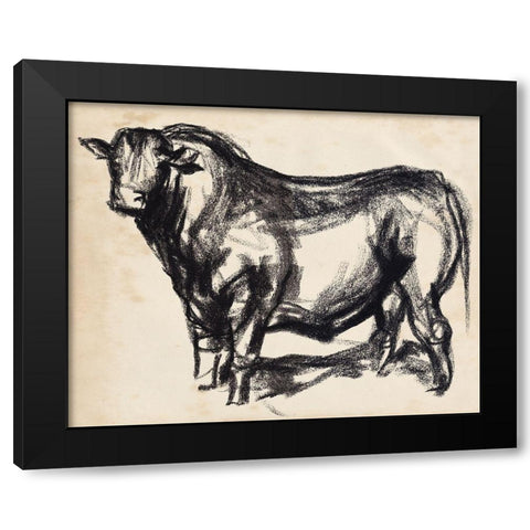 Black Angus II Black Modern Wood Framed Art Print by Parker, Jennifer Paxton