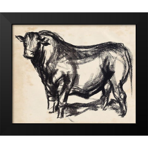 Black Angus II Black Modern Wood Framed Art Print by Parker, Jennifer Paxton