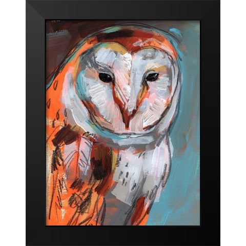 Optic Owl I Black Modern Wood Framed Art Print by Parker, Jennifer Paxton