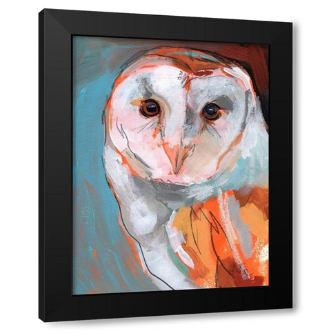Optic Owl II Black Modern Wood Framed Art Print by Parker, Jennifer Paxton