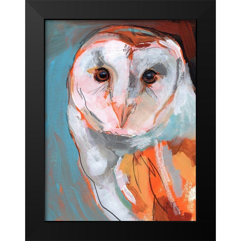 Optic Owl II Black Modern Wood Framed Art Print by Parker, Jennifer Paxton