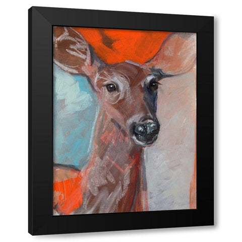 Doe Eyes I Black Modern Wood Framed Art Print with Double Matting by Parker, Jennifer Paxton