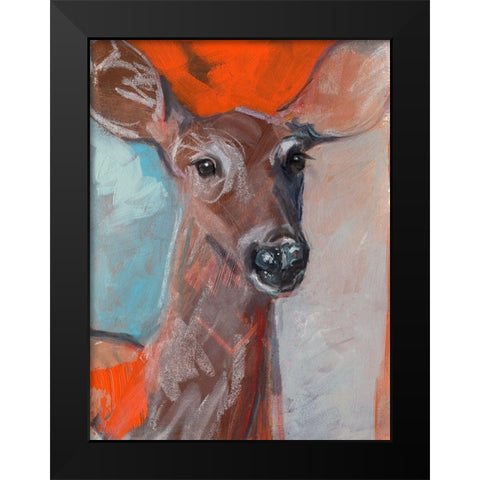 Doe Eyes I Black Modern Wood Framed Art Print by Parker, Jennifer Paxton