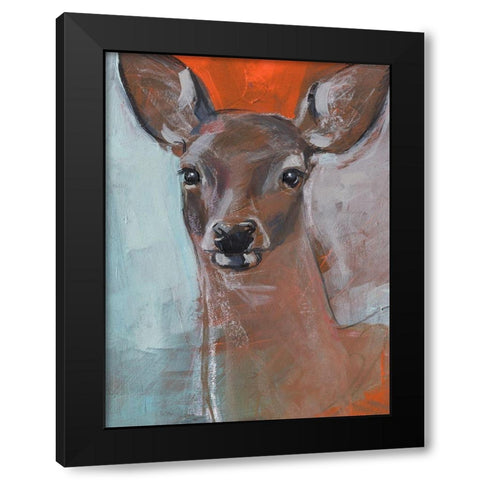 Doe Eyes II Black Modern Wood Framed Art Print by Parker, Jennifer Paxton
