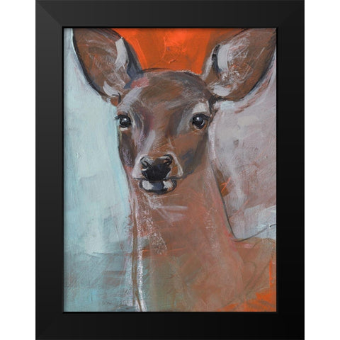 Doe Eyes II Black Modern Wood Framed Art Print by Parker, Jennifer Paxton