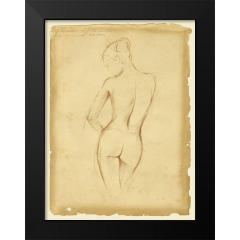Custom Antique Figure Study II Black Modern Wood Framed Art Print by Harper, Ethan