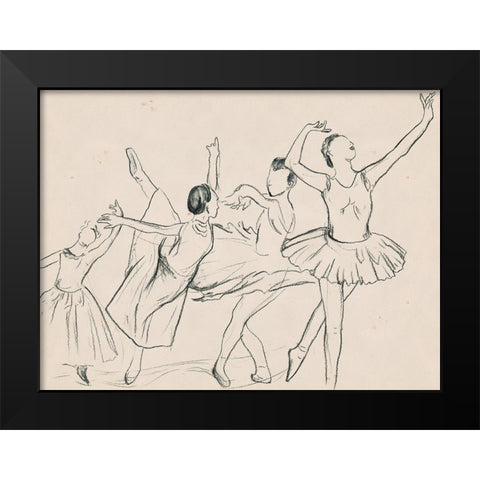 La Ballerine II Black Modern Wood Framed Art Print by Wang, Melissa