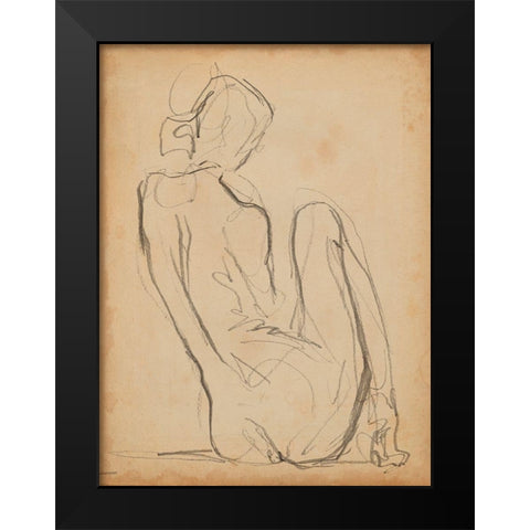 Figure Lines IV Black Modern Wood Framed Art Print by Parker, Jennifer Paxton